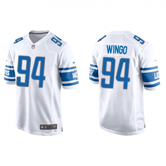 Lions Mekhi Wingo White Game Jersey