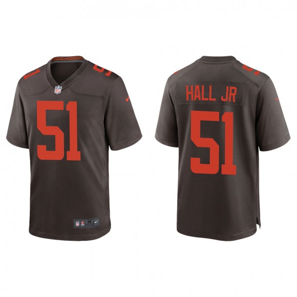 Browns Michael Hall Jr. Brown Alternate Game Jersey