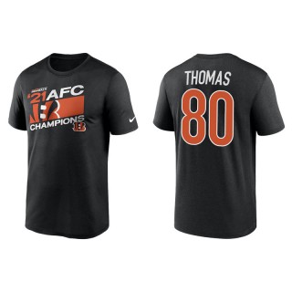 Mike Thomas Bengals 2021 AFC Champions Iconic Men's Black T-Shirt