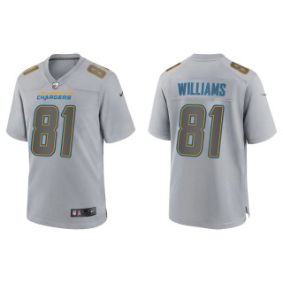 Men's Mike Williams Los Angeles Chargers Gray Atmosphere Fashion Game Jersey