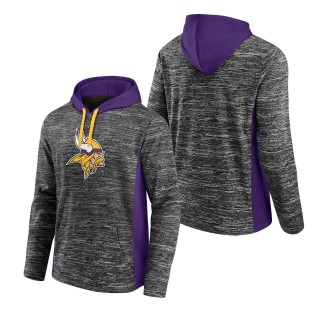 Men's Minnesota Vikings Fanatics Branded Heathered Charcoal Purple Instant Replay Pullover Hoodie