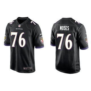Men's Ravens Morgan Moses Black Game Jersey