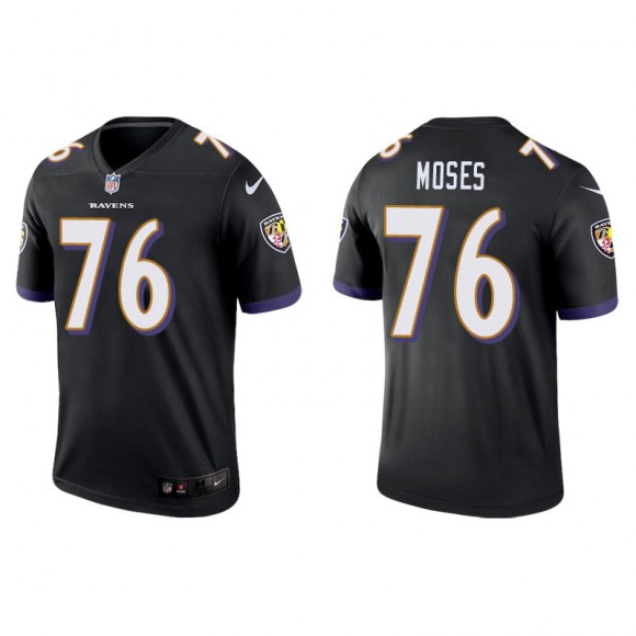 Men's Ravens Morgan Moses Black Legend Jersey