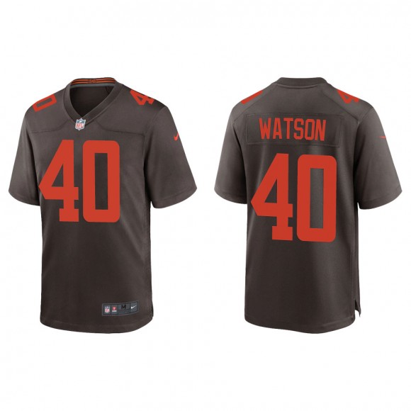 Browns Nathaniel Watson Brown Alternate Game Jersey