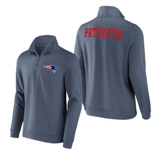 Men's New England Patriots NFL x Darius Rucker Collection by Fanatics Navy Tri-Blend Quarter-Zip Sweatshirt