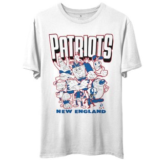 Men's New England Patriots White NFL x Nickelodeon T-Shirt