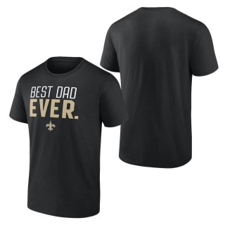 Men's New Orleans Saints Fanatics Branded Black Best Dad Ever Team T-Shirt