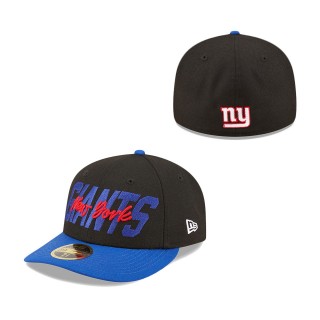 New York Giants Black Royal 2022 NFL Draft Low Profile 59FIFTY Fitted Hat