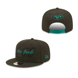 New York Jets Black 2022 NFL Draft 9FIFTY Snapback Adjustable Hat