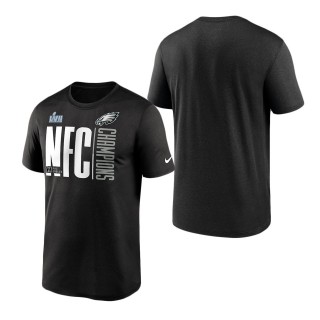 Men's Philadelphia Eagles Nike Black 2022 NFC Champions Iconic T-Shirt
