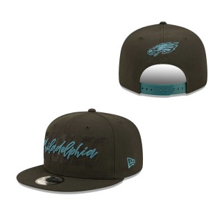 Philadelphia Eagles Black 2022 NFL Draft 9FIFTY Snapback Adjustable Hat