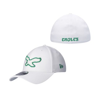Men's Philadelphia Eagles White Team White Out 39THIRTY Flex Hat