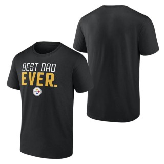Men's Pittsburgh Steelers Fanatics Branded Black Best Dad Ever Team T-Shirt