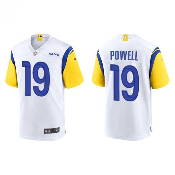 Brandon Powell Jersey Rams White Alternate Game