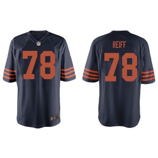 Men's Chicago Bears Riley Reiff Navy Throwback Game Jersey