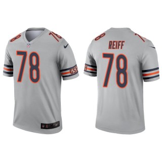 Men's Chicago Bears Riley Reiff Silver Inverted Legend Jersey