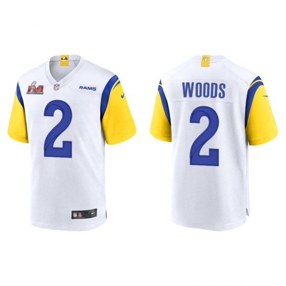 Super Bowl LVI Robert Woods Rams White Game Jersey