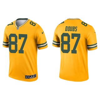 Men's Packers Romeo Doubs Gold Inverted Legend Jersey