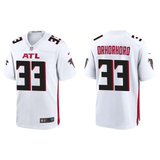 Falcons Ruke Orhorhoro White Game Jersey