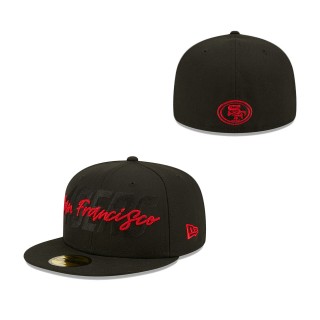 San Francisco 49ers Black 2022 NFL Draft 59FIFTY Fitted Hat