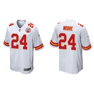 Men's Chiefs Skyy Moore White 2022 NFL Draft Game Jersey