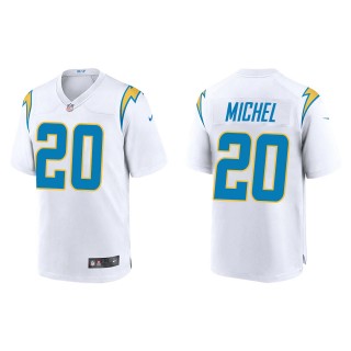 Men's Los Angeles Chargers Sony Michel White Game Jersey
