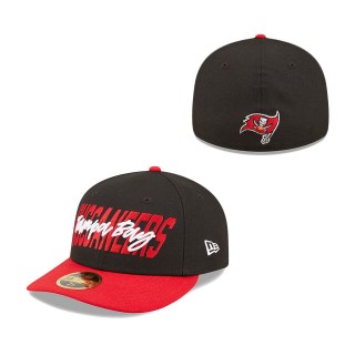 Tampa Bay Buccaneers Black Red 2022 NFL Draft Low Profile 59FIFTY Fitted Hat
