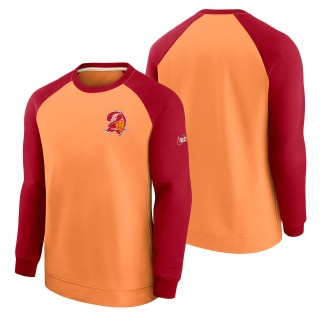 Men's Tampa Bay Buccaneers Nike Orange Red Historic Raglan Crew Performance Sweater