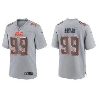 Men's Taven Bryan Cleveland Browns Gray Atmosphere Fashion Game Jersey