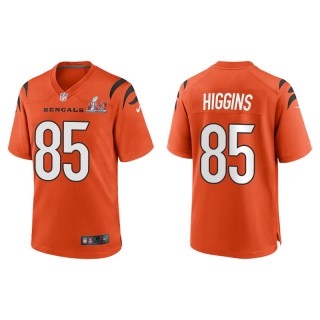 Super Bowl LVI Tee Higgins Bengals Orange Game Jersey