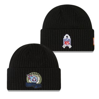 Men's Tennessee Titans Black 2022 Salute To Service Knit Hat
