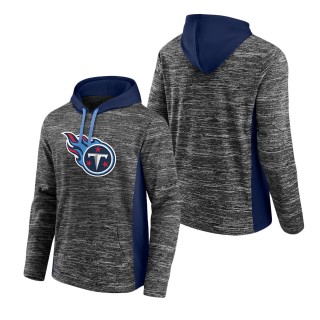 Men's Tennessee Titans Fanatics Branded Heathered Charcoal Navy Instant Replay Pullover Hoodie