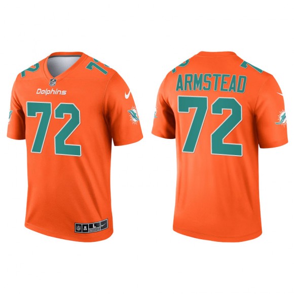 Men's Dolphins Terron Armstead Orange Inverted Legend Jersey