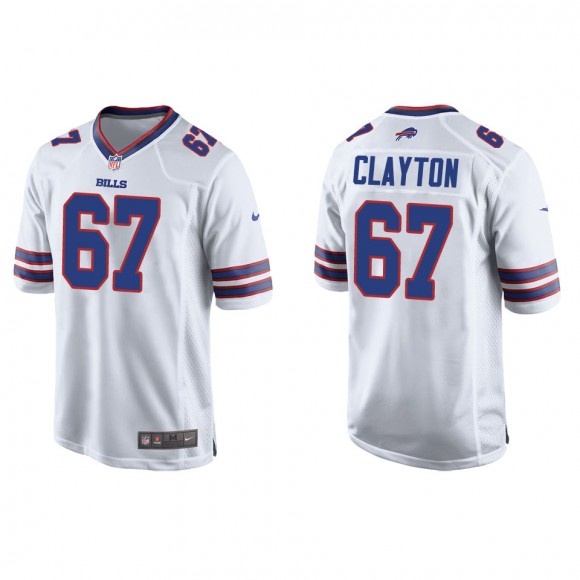 Bills Travis Clayton White Game Jersey