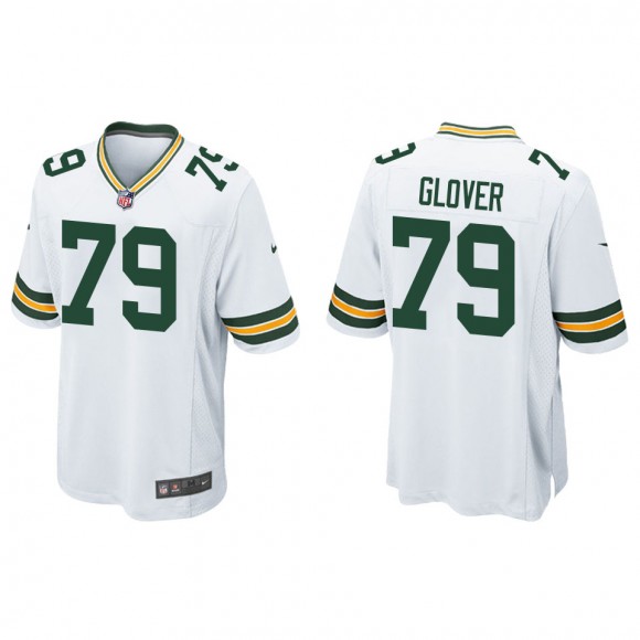 Packers Travis Glover White Game Jersey