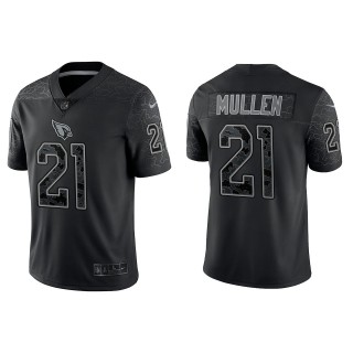 Men's Arizona Cardinals Trayvon Mullen Black Reflective Limited Jersey
