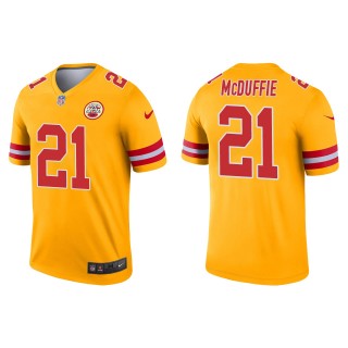 Men's Chiefs Trent McDuffie Gold 2022 NFL Draft Inverted Legend Jersey