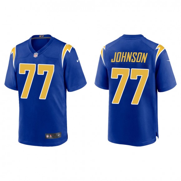 Men's Chargers Zion Johnson Royal 2022 NFL Draft Alternate Game Jersey