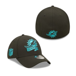 Men's Miami Dolphins Black 2022 Sideline 39THIRTY Flex Hat