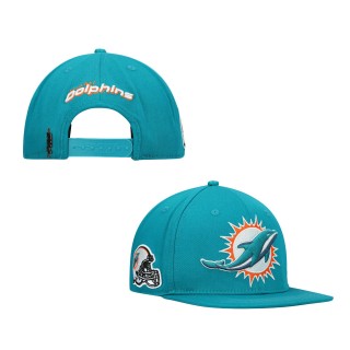 Men's Miami Dolphins Pro Standard Aqua Logo II Snapback Hat