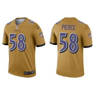 Men's Baltimore Ravens Michael Pierce Gold Inverted Legend Jersey