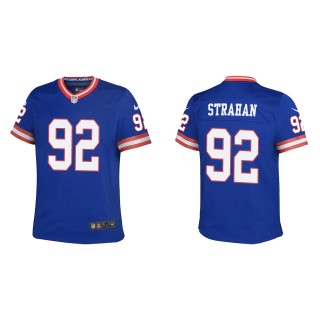 Michael Strahan Youth New York Giants Royal Classic Game Jersey