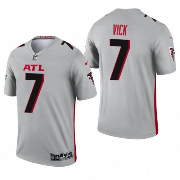 Atlanta Falcons #7 Michael Vick Silver 2021 Inverted Legend Jersey