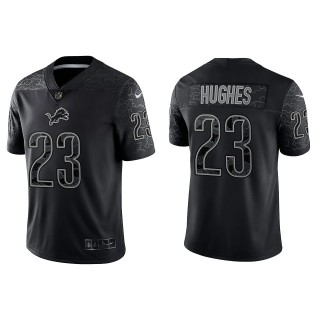 Mike Hughes Detroit Lions Black Reflective Limited Jersey
