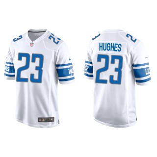 Men's Detroit Lions Mike Hughes White Game Jersey