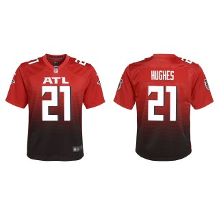 Youth Falcons Mike Hughes Red Alternate Game Jersey