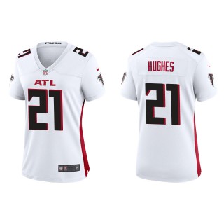 Women's Falcons Mike Hughes White Game Jersey