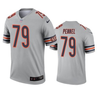 Chicago Bears Mike Pennel Silver Inverted Legend Jersey