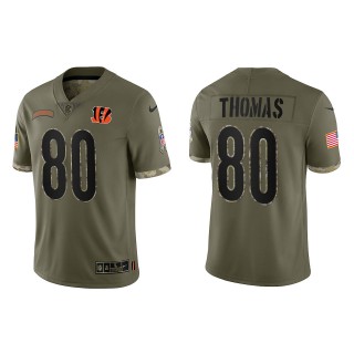 Mike Thomas Cincinnati Bengals Olive 2022 Salute To Service Limited Jersey