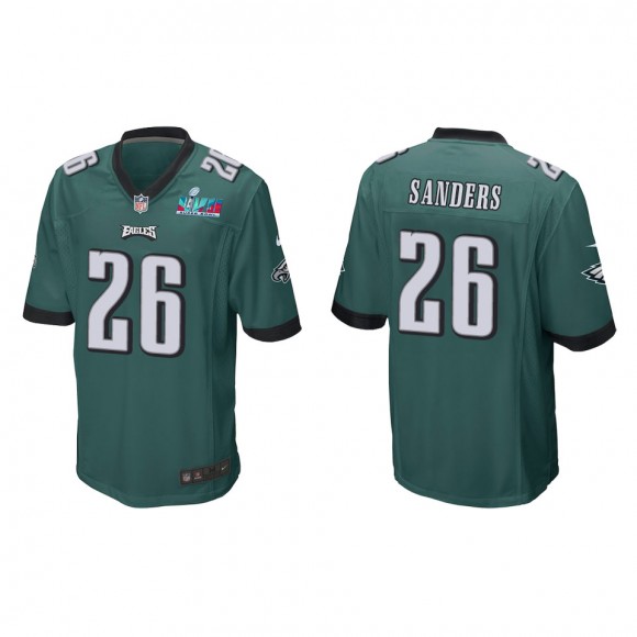 Miles Sanders Men's Philadelphia Eagles Super Bowl LVII Midnight Green Game Jersey